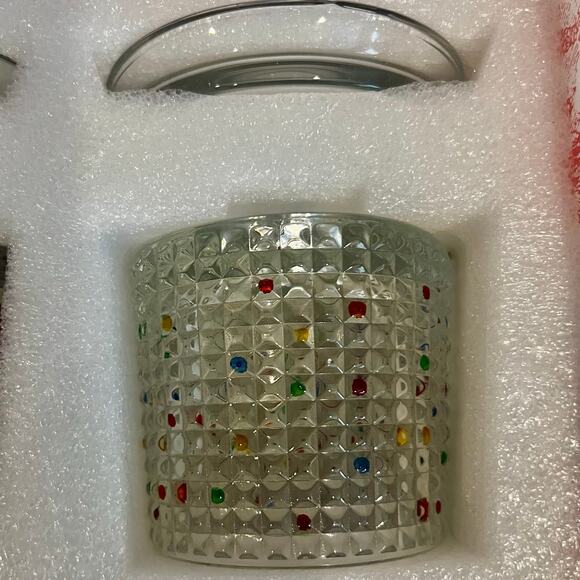 Christian Dior Rotating Drinking Glasses Set of 4 Multicolor Whiskey Tumbler - Picture 9 of 10